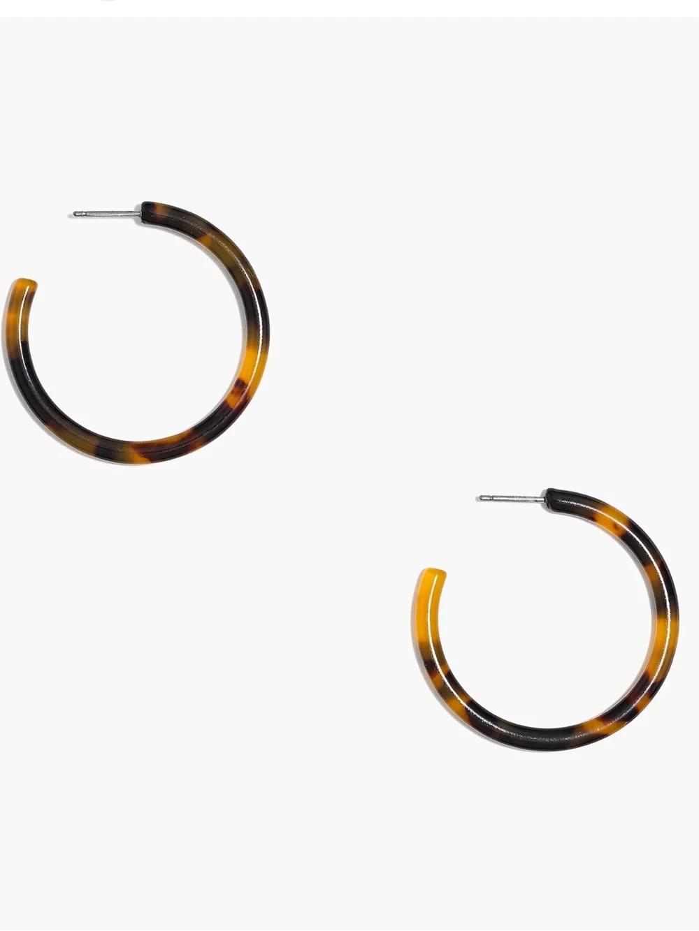 J. Crew Tortoise hoop earrings